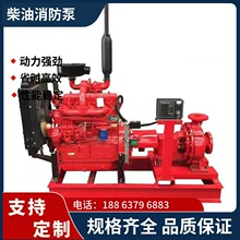 厂家供应水泵柴油机消防泵双缸喷淋加压泵应急发电增压泵