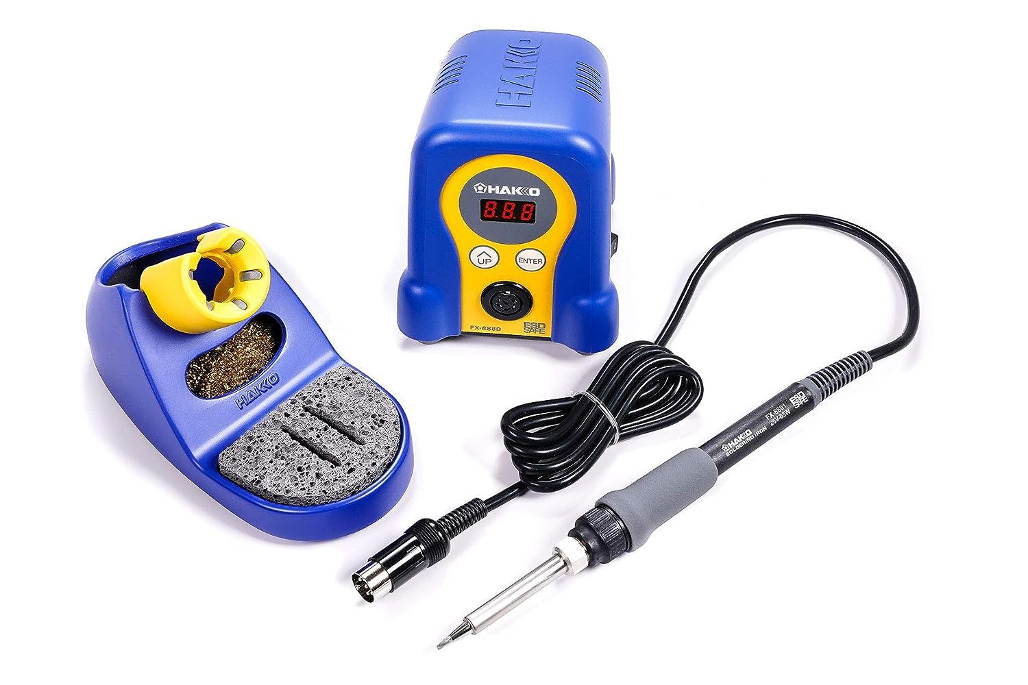 HAKKO FX-888D 焊台 220V 数字调节电焊 蓝色和黄色