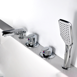 ▒ Wholesale Hot and Cold Bathtub Faucet Split Type Sitting Type Four-Piece Set Five-Piece Set Bathtub Waterfall Water