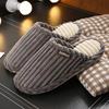 Men's keep warm winter slippers with bow indoor