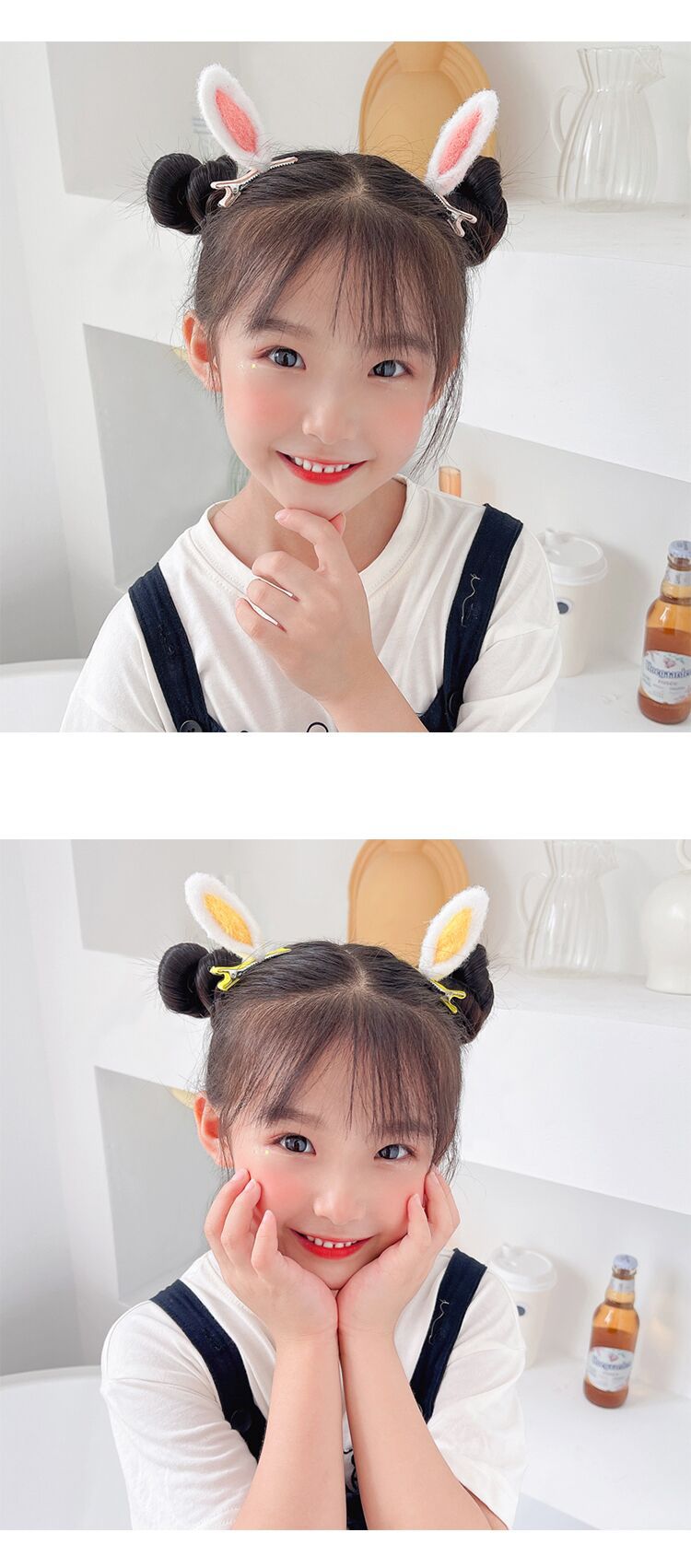 Plush star dew ear flower hair clip hair tie