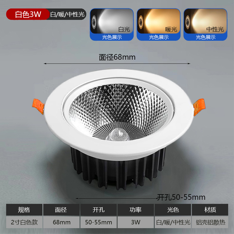 3w aluminum [hole 5-6cm]]