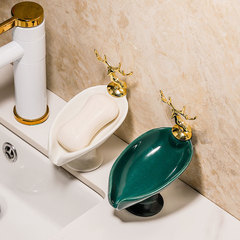 Factory Wholesale Creative Ceramic Soap Dish Drain Rack Bathroom Bathroom Home Soap Plate Home Storage