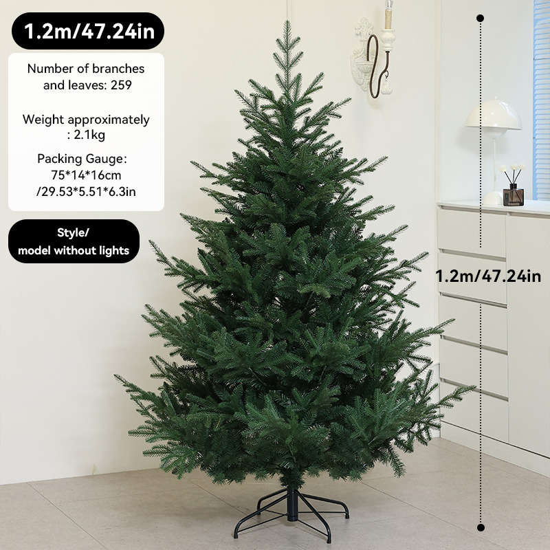 Árbol de Navidad artificial de abeto con luces para exteriores