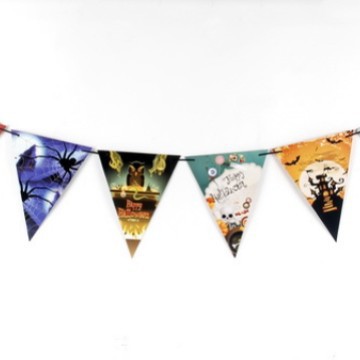 Pinjian Halloween decoración papel pull bandera centro comercial bar KTV decoración Halloween suministros pull bandera al por mayor