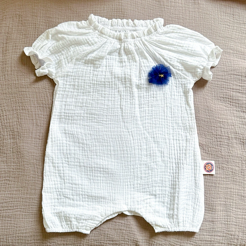 Стильная летняя bodysuit для девочек, детский комбинезон, цветочный принт
