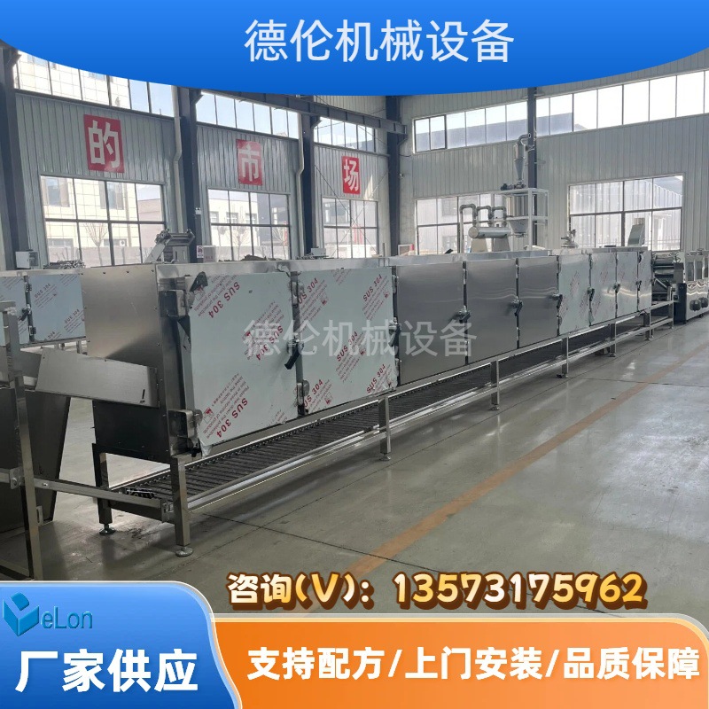 中型方便面设备 油炸非油炸方便面加工成机器 圆形方形方便面机械
