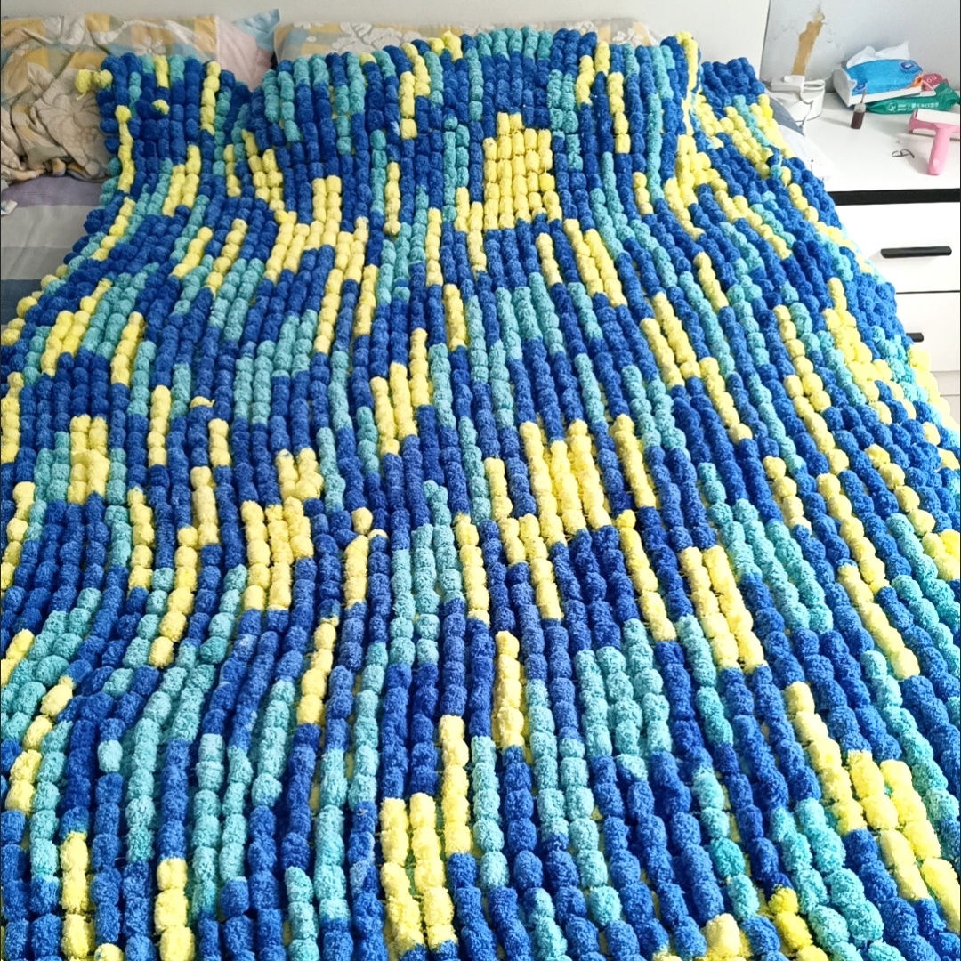 투명한 노란색 소재 패키지_실볼 5개 + 도구 (뜨개질 스카프 1.6m * 16cm )