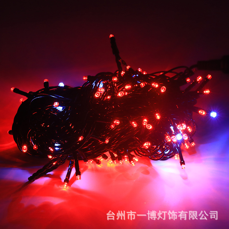 Cadena de luz LED línea negro macho y hembra conexión cielo estrellado vacaciones decoración la boda Navidad al aire libre