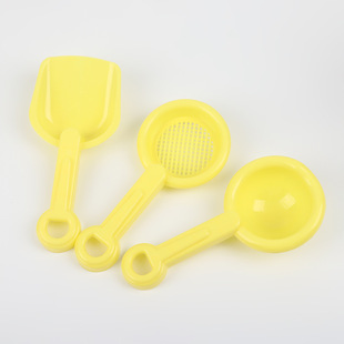 Beach toys wholesale children's beach sand shovel three-piece set beach water shovel sand puzzle house tools