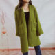 2023 cross-border Amazon autumn and winter New loose solid color large pocket thickened long knitted cardigan sweater coat