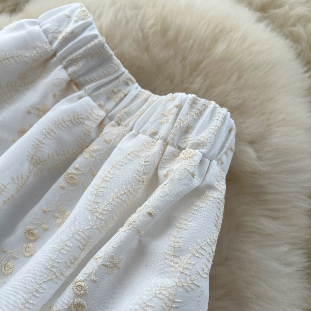 Women's French Sweet Style Floral Print Patchwork A-Line Midi Skirt High Waist Slimming mid Length Summer Fairy like Cake Skirt_ecoleips.com