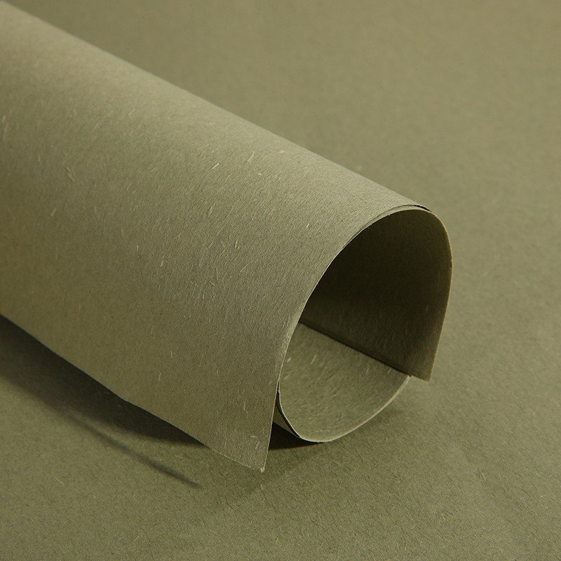 Fabricante mayorista de papel de hierba de color retro papel de fibra de pulpa de madera hermosa caja de regalo embalaje papel especial