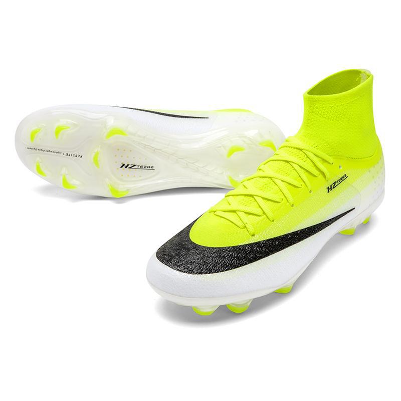 Zapatillas de Fútbol de Cuello Alto para Niños 17 de TPU y Malla para Césped Artificial