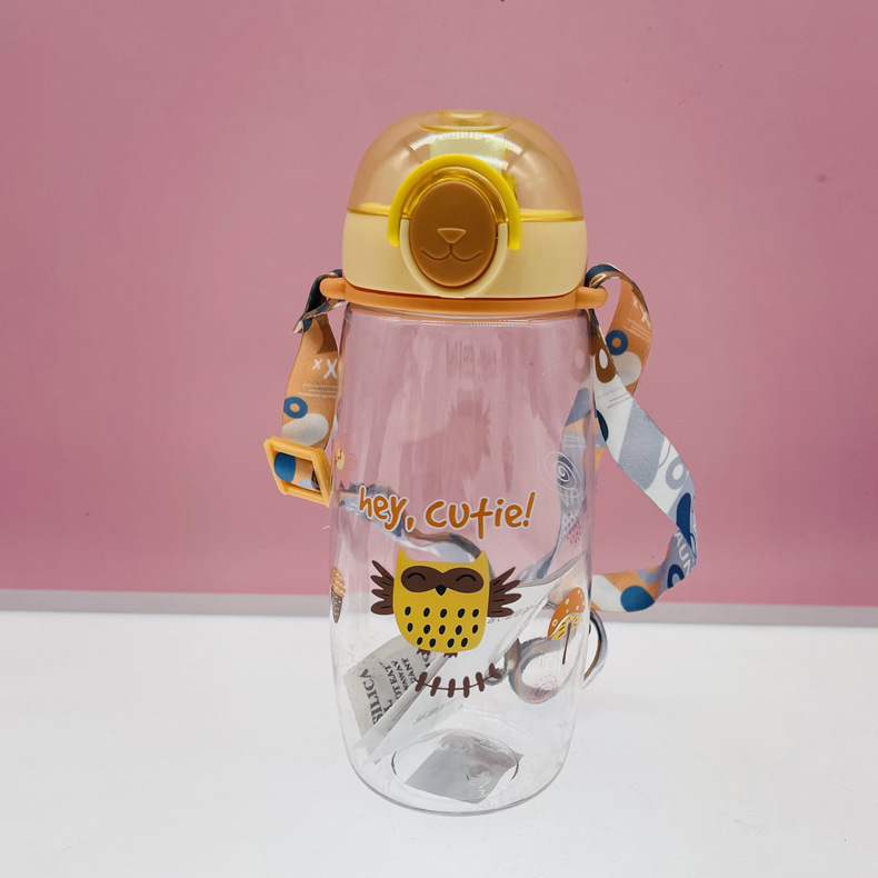 Shanghe taza de paja para niños Correa Linda taza de agua hombres y mujeres correa de verano hervidor kindergarten taza de agua Liga