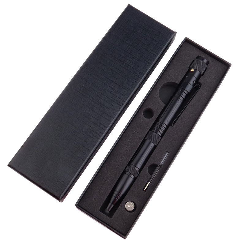 Venta caliente transfronteriza Pluma táctica de defensa de aleación de aluminio Pluma de supervivencia de campo Pluma de escritura de artefacto de ventana rota Pluma táctica 10 en 1