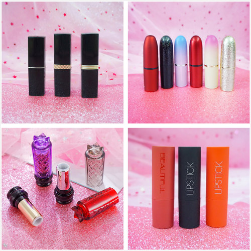 Lipstick tube 12.1 hollow alpaca lipstick empty tube plasticine round tube cute little girl empty lipstick tube