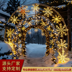 LED街路照明、雪の結晶模様のアーチ型照明、文化観光街路テーマ照明装飾、文化観光照明