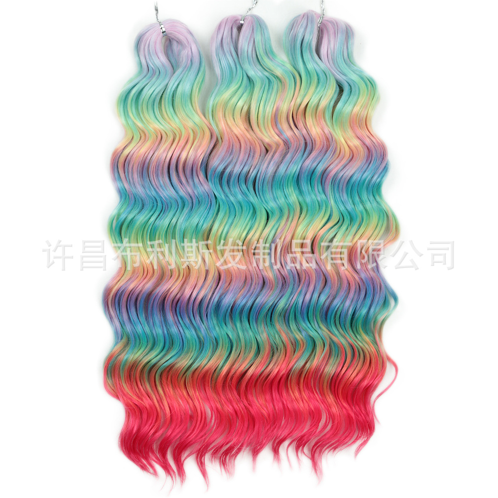 Extensiones de Cabello Rizado para Crochet 20 Pulgadas de Fibra Sintética Estilo Anna Curl