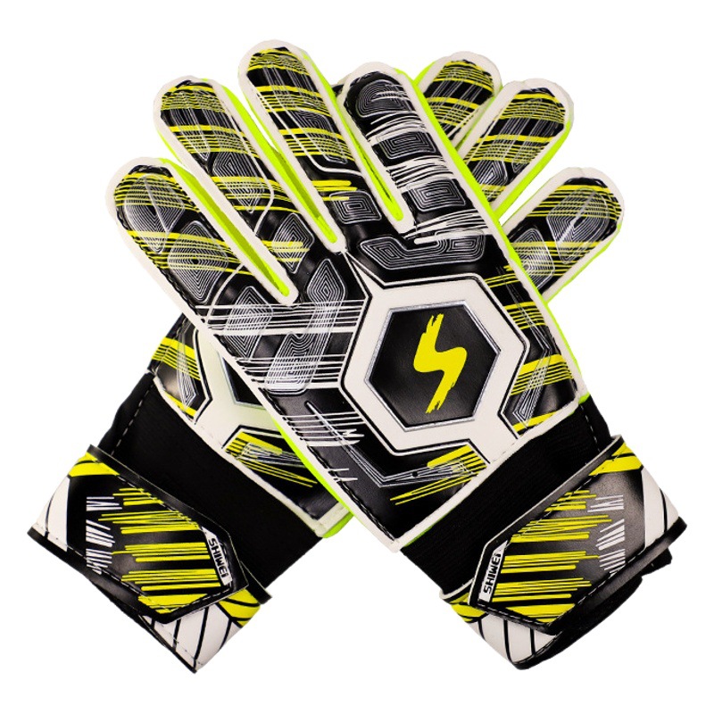 Goalkeeper Gloves Children's Anti-Collision and Anti-Slip Goalkeeper Gloves Breathable Latex Gloves with Finger Guards Manufacturer Ready Stock