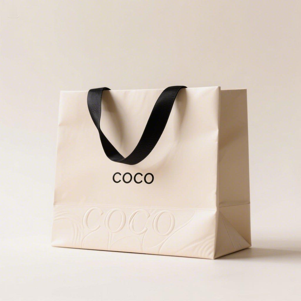 服装店手提袋高级感礼品袋礼物袋批发牛皮纸结婚小袋子白色纸袋印