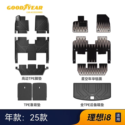 suitable for the new version of the | Universal Foot Pad - high-end-injection-molded-upgraded-versioni8-high-edge-full-tpe-floor-mats-eleven-piece-set-starry-night-carpet-black