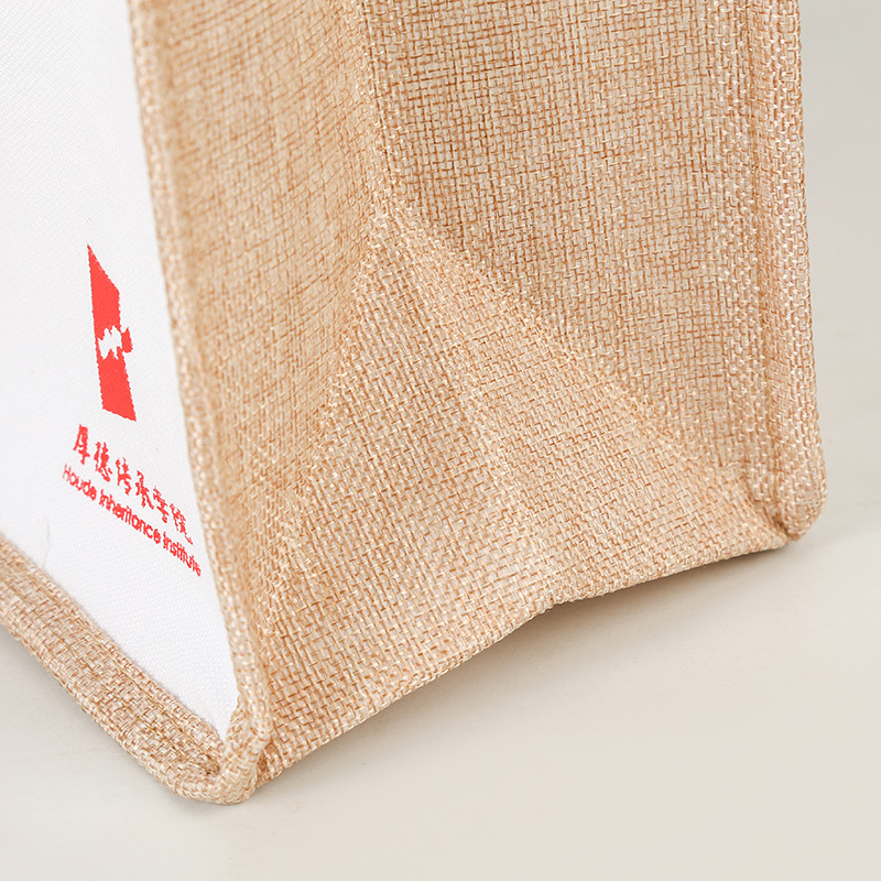 帆布袋印刷麻布袋印刷仿麻布拼接手提袋印刷手绘粗黄麻大容量印刷