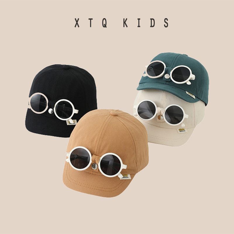 [Gafas extraíbles] Sombrero de bebé, gorra de béisbol para bebés, versión coreana, gorra de visera para bebés de primavera para niños