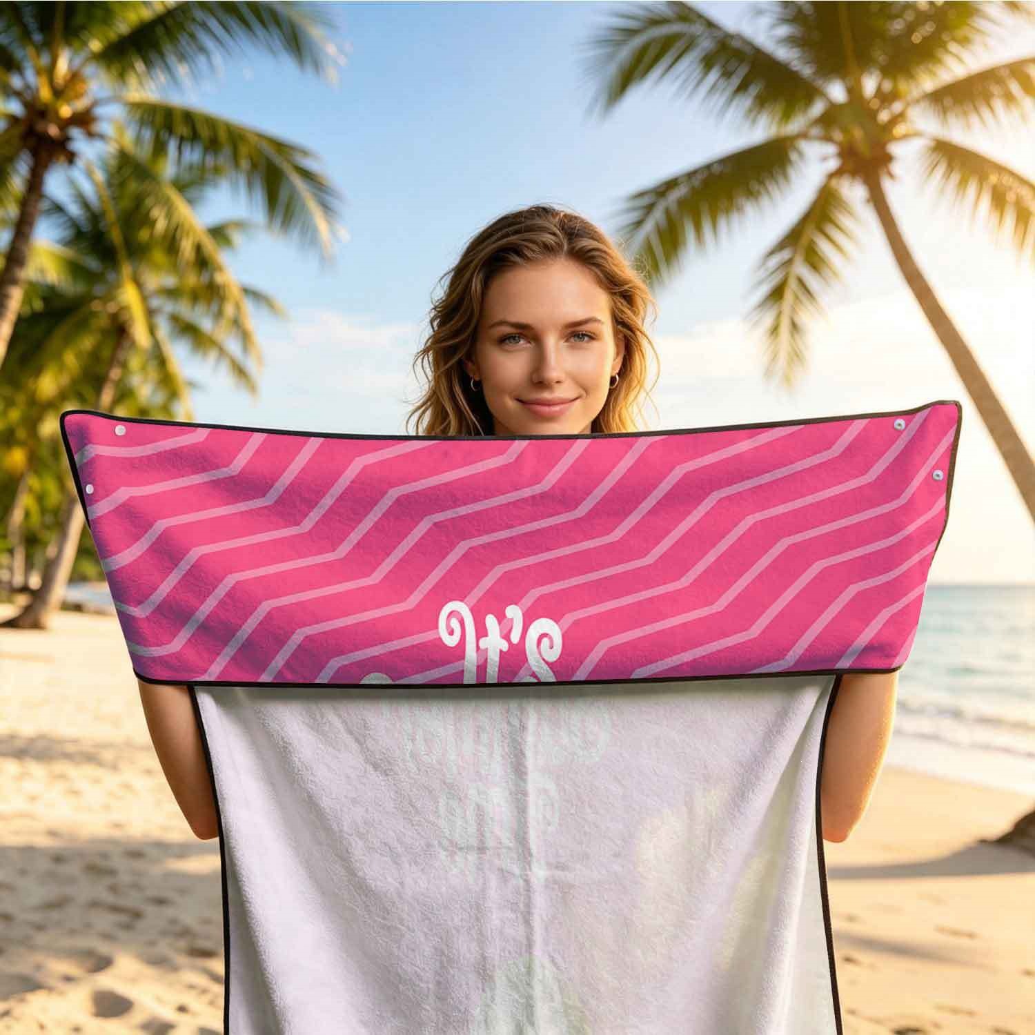Summer bath towel and car seat cover 2-in-1, ultra-fine fiber outdoor beach and car dual-use universal seat cushion