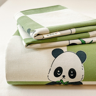 100% Cotton Thickeneded Old Coarse Cloth Bed Sheets Single Piece Linen Cotton Linen Pure Cotton Dormitory Single Student Quilt Three-Piece Set