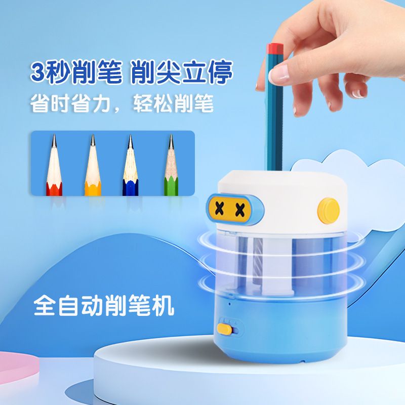 Sacapuntas de lápiz eléctrico automático Sacapuntas de lápiz de dibujos animados sacapuntas Sacapuntas de lápiz automático sacapuntas niños al por mayor