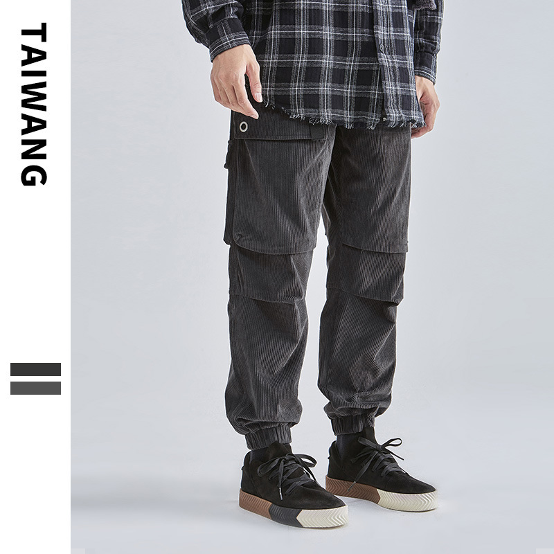 Herrenbekleidung Thai King Herrenbekleidung Tide Markenoveralls für Herren 2024 Herbst und Winter neue Herrenhosen Cordhosen für Herren_voghion.com
