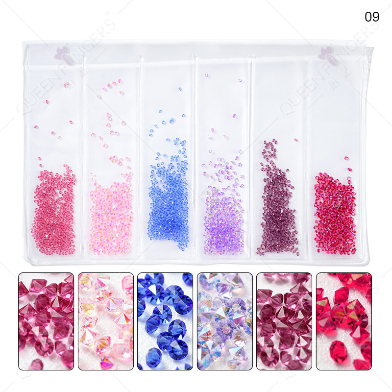 Joyería de uñas de cristal de uñas micro diamante uñas de cristal de diamante de arena Micro Grano micro diamante puntiagudo accesorios de Joyería de diamantes de fondo