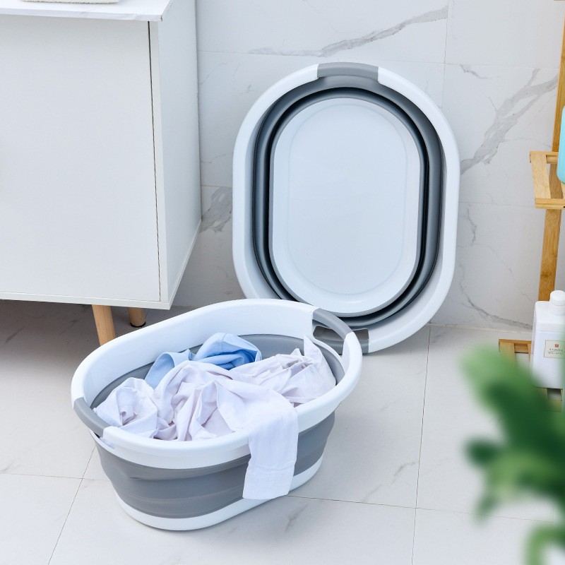 Multifunctional Folding Basket Household Bathroom Storage Basket Dirty Clothes Basket Bathroom Pet Bath Basin Manufacturer Wholesale