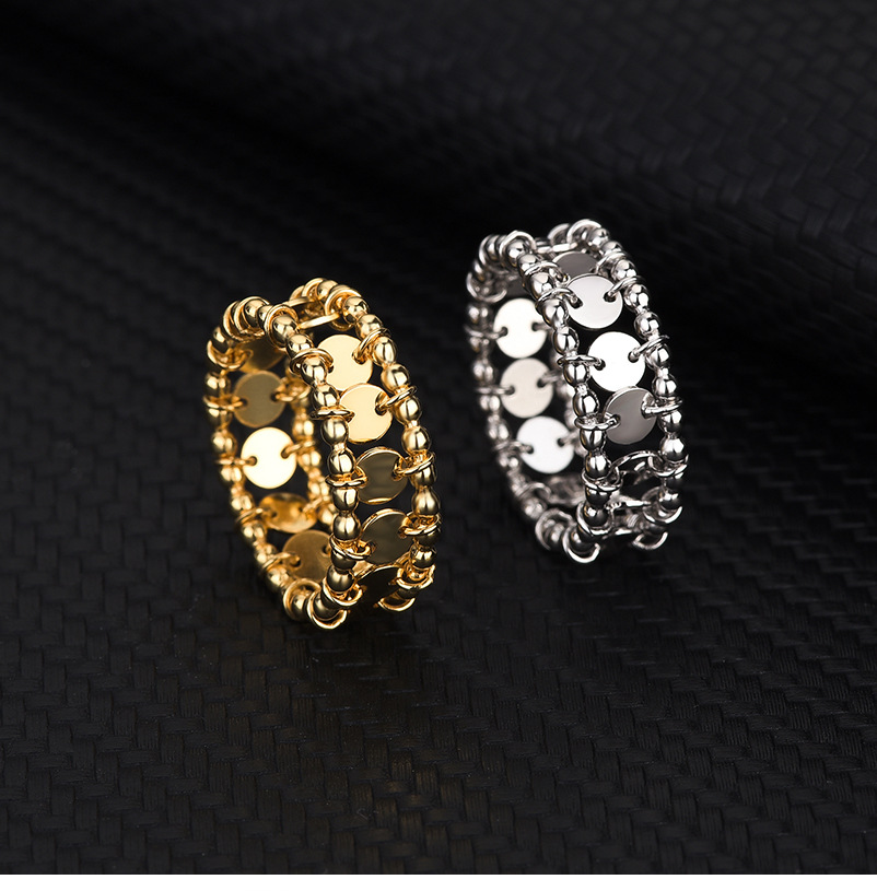 Fashion Round Sterling Silver Plating Artificial Rhinestones Rings