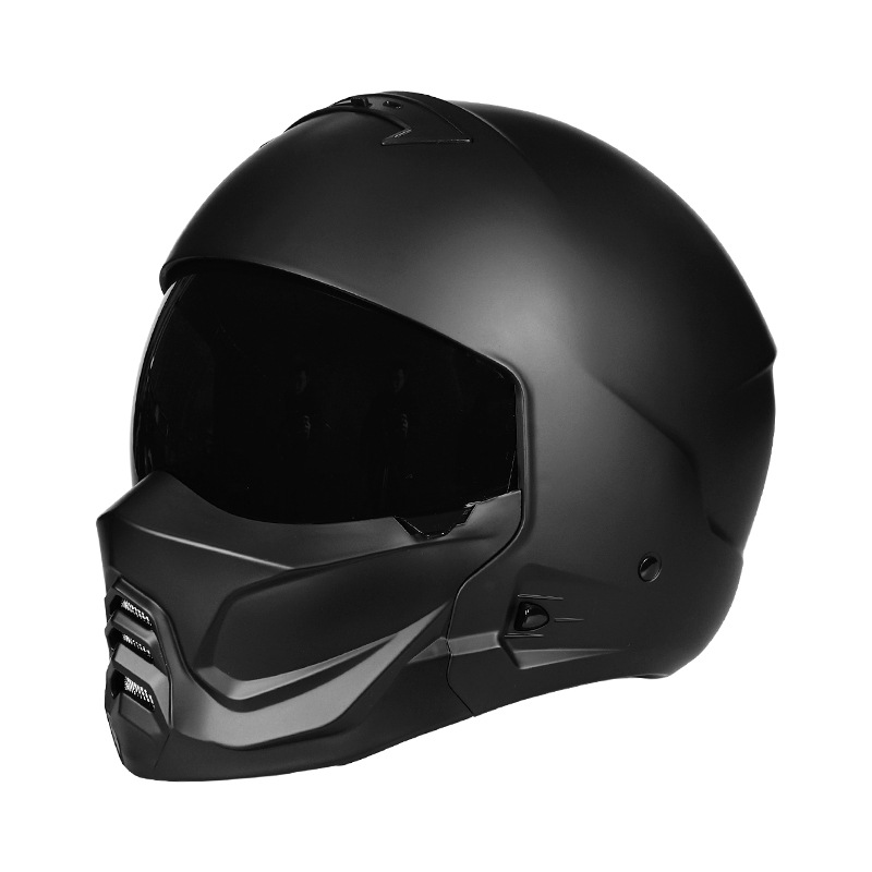 Certificación 3C casco de motocicleta retro casco completo locomotora eléctrica hombre y mujer invierno cuatro estaciones casco escorpión combinación de medio casco