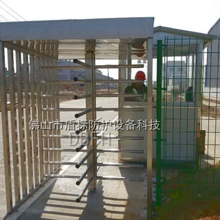 工厂员工通道防尾随旋转不锈钢门十字转闸工地小区刷卡全高棍闸门