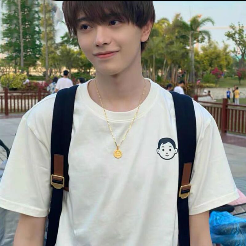 Seasonal clearance specials! Lang New Bailenwei nb cartoon cotton short sleeve T-shirt men's and women's sports casual wear