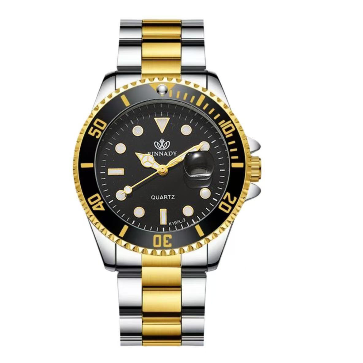 Green Ghost Black Ghost Water Ghost Series Relojes impermeables de moda Pareja Cinturón de acero Reloj automático no mecánico para hombres y mujeres del mismo estilo