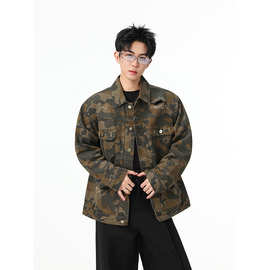美式重磅复古战术沙漠迷彩工装外套男2026秋季宽松翻领夹克潮