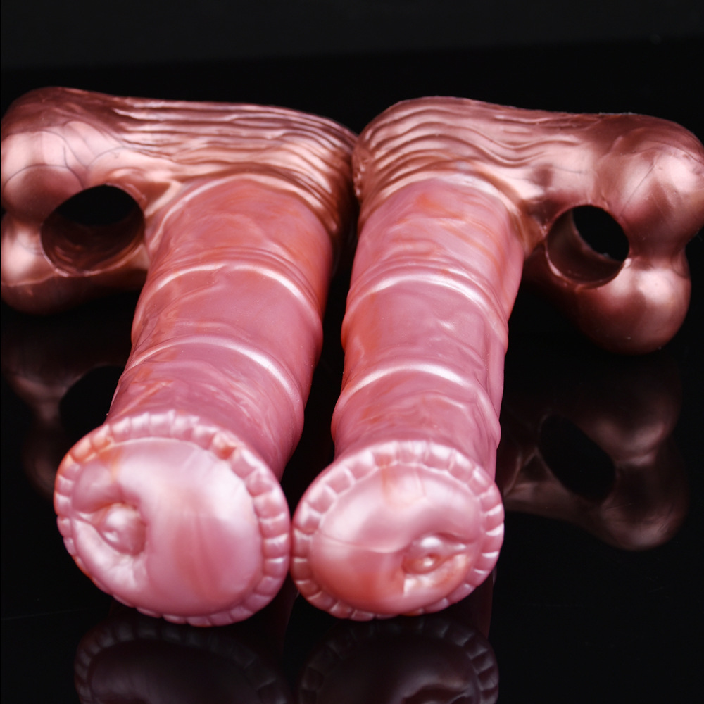 Imitación animal caballo Polla hueco pene conjunto de desgaste de los hombres pene alargado piel-balanceo pene conjunto adulto sexo Juguetes