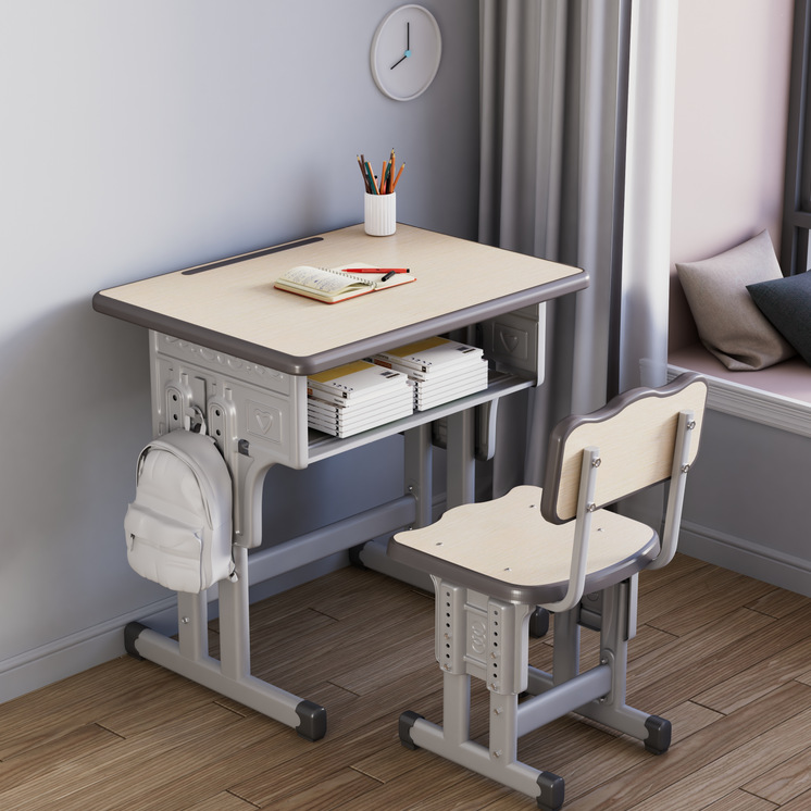 School Same Style Primary School Student Desk Home Children's Study Table Writing Desk and Chair Boy Child Homework Desk Set