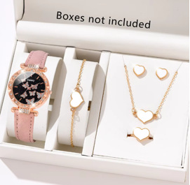 핑크 + 화이트 러브 팔찌 + 화이트 러브 액세서리