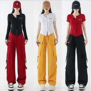 Yang Liping Square Dance Clothing New Short-Sleeved Tops Fitness Dance Summer Sports Overalls Shuffle Dance Long-Sleeved Women