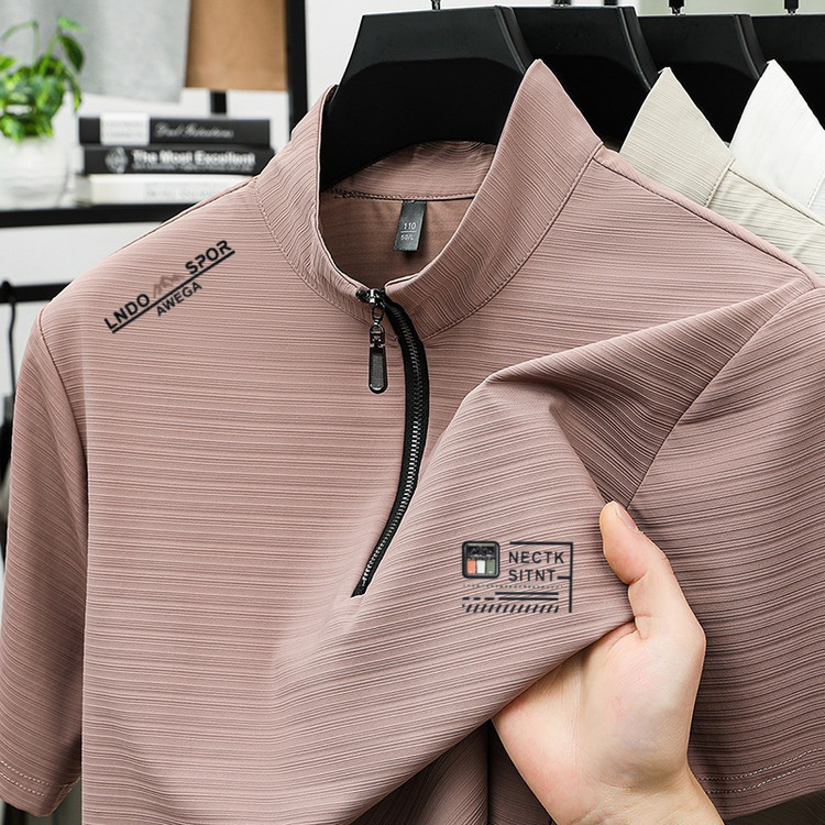 若者と中年男性向けの夏用半袖Tシャツ、カジュアルなラウンドネックの薄いTシャツ、通気性と多用途性、スポーツ紳士服、簡単に発電できます。|undefined
