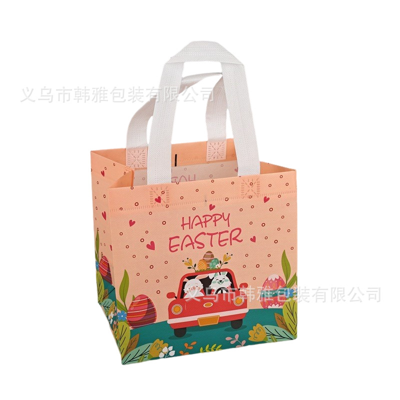 Transfronterizo en stock Bolsa de regalo de Pascua Bolso de dibujos animados no tejido Bolso de decoración de fiesta tridimensional grande traje