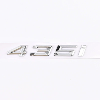 emblem with displacement number, Body sticker - 20-23-bmw-435i-electroplated