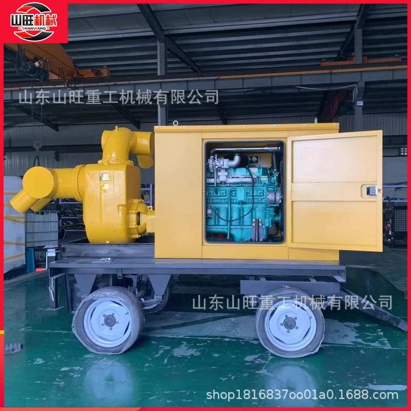 Дизельный водяной насос мобильный насос для защиты от наводнений самовсасывающий насос муниципальный аварийный 500/1000 кубический насос смесителя