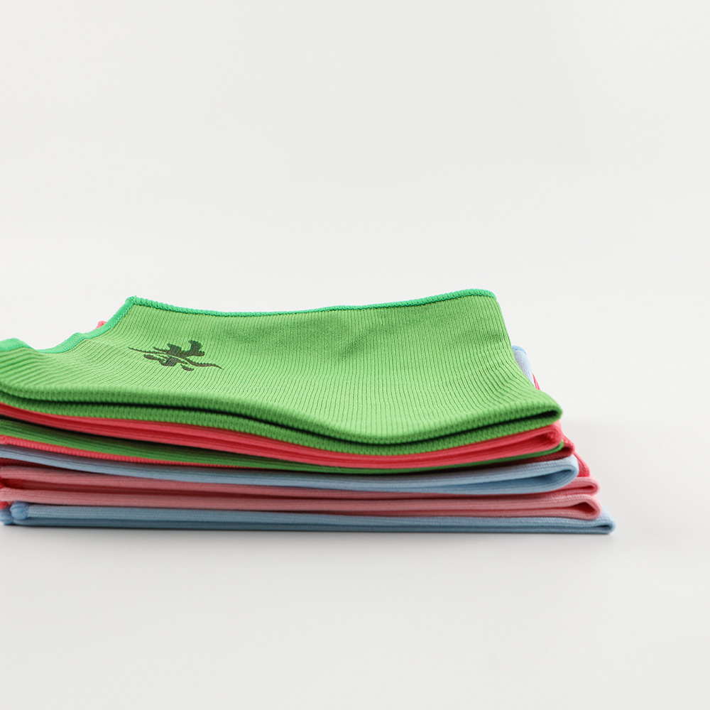 Suministro directo de fábrica de paños de cocina de microfibra, tela de vidrio sin costuras, toallitas de limpieza con láser LOGO