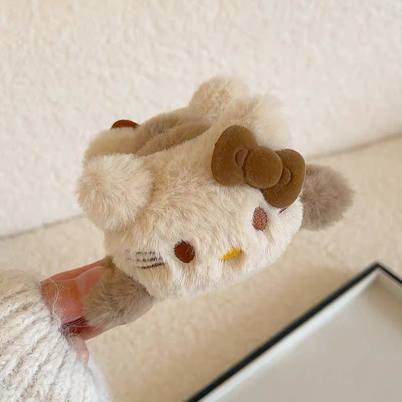 66#Khaki bow kt cat, approximately 11cm